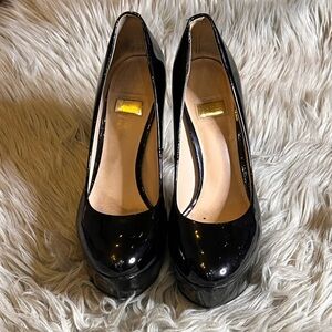 Vintage Marciano Black Patent leather platform high heel